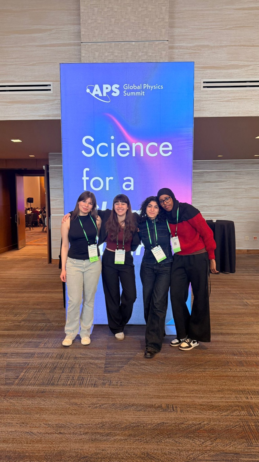 Marika with fellow attendees at the APS Global Physics Summit
